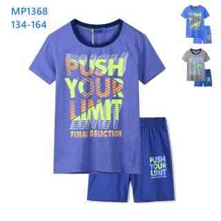 Pyžamo chlapecké letní (3 barvy) KUGO,VELIKOST 134-164 barva: modrá, velikost: 134