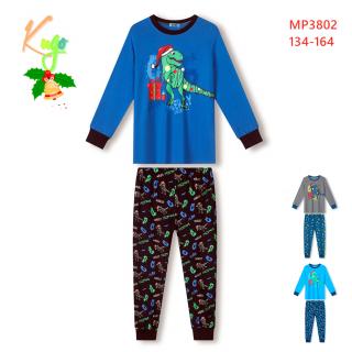 Pyžamo chlapecké vánoční (3 barvy) KUGO ,VELIKOST 134-164 barva: šedý melír, velikost: 140