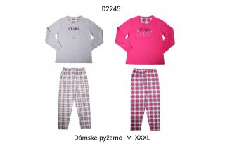 Pyžamo dámské (2 barvy)WOLF, VELIKOST M-XXXL barva: šedý melír, velikost: XXXL