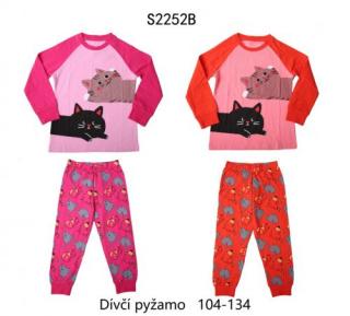 Pyžamo dívčí (2 barvy) WOLF, VELIKOST 104-134 barva: růžová, velikost: 116