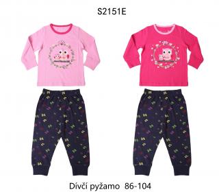 Pyžamo dívčí (2 barvy) WOLF,VELIKOST 86-104 barva: růžová, velikost: 104
