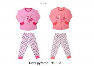 Pyžamo dívčí (2 barvy) WOLF,VELIKOST 98-128 barva: lososová, velikost: 128