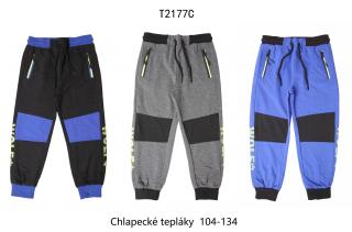 Tepláky chlapecké (3 barvy) WOLF, VELIKOST 104-134 barva: tmavěmodrá, velikost: 128