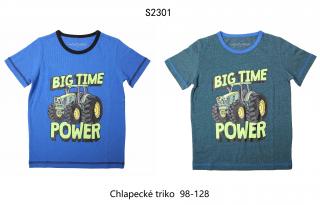 Tričko chlapecké krátký rukáv (2 barvy) WOLF,VELIKOST 98-128 barva: modrá, velikost: 110
