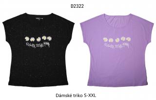 tričko dámské krátký rukáv (2 barvy) WOLF, VELIKOST S-XXL barva: fialková, velikost: L
