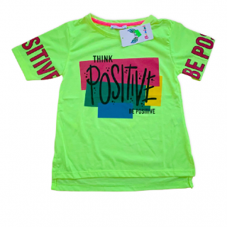 Tričko dívčí krátký rukáv (2 barvy) BENINI, VELIKOST 140-176 barva: zářivěžlutá, velikost: 152