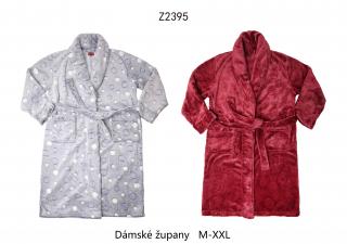 Župan dámský (2 barvy) WOLF, VELIKOST M-XXL barva: šedá, velikost: L