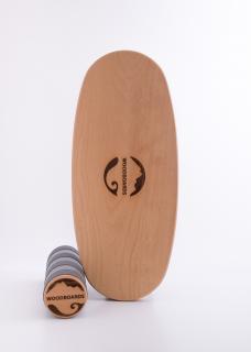 Balanční deska Woodboards Mini - komplet  Dopřejte svým dětem kvalitní trénink rovnováhy a koordinace na balanční desce českého výrobce