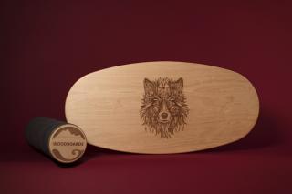 Balanční deska Woodboards Original - motiv VLK - komplet
