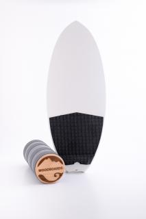 Balanční deska Woodboards Surf Black&White Edition - komplet
