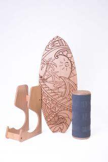 Balanční deska Woodboards SURF HAWAII - komplet + STOJAN