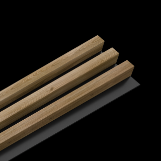 Dřevěná lamela LINEA SLIM 3 - dub / černá