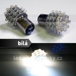 Bílá LED žárovka s paticí BA15D, dvoupólová 21/5W, 36LED, 1ks