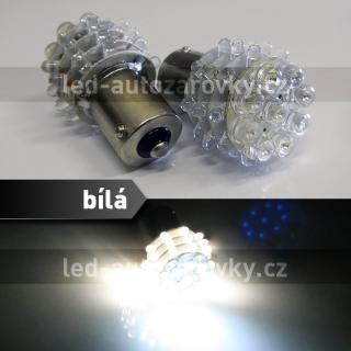 Bílá LED žárovka s paticí BA15S, jednopólová 21W, 36LED, 1ks
