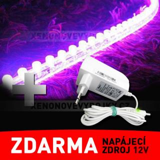 LED pásek - PVC 120cm, UV světlo - ZDROJ ZDARMA!