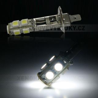 LED žárovka 12V s paticí H1, 9 SMD LED, 1ks
