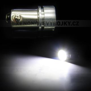 Parkovací světlo - 1x1W LED SMD bílé - patice BA9S, 1ks