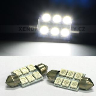 Sufitka bílá - Super Light, 6 SMD LED, 36mm