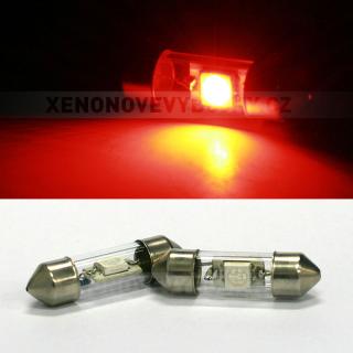 Sufitka červená - Super Light, 1x SMD LED, 31mm