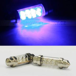 Sufitka modrá, 8 LED, 39mm, 1ks