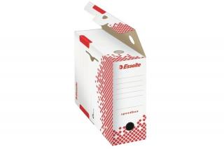 Krabice archivační Esselte Speedbox, 10 cm, bílo-červená