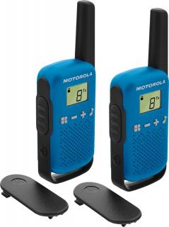 Motorola TLKR T42 modrá - sada 2 vysílaček PMR446, dosah až 4 km