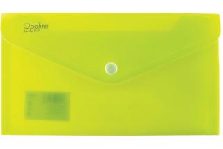 Obal plastový DL s drukem Opaline, transparentní, limetkově zelený
