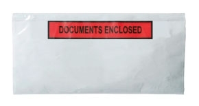 Obálka DL, 225x110+15mm, Documents Enclosed na balíky, 100 ks