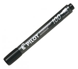 Popisovač permanentní Pilot 100, 1 - 2 mm, černý