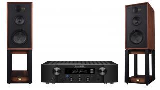 MARANTZ PM7000N + Wharfedale LINTON Heritage + Stojany LINTON (ořech) (Zesilovač + repro + stojany)