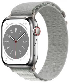 Alpský tah nylonový řemínek pro Apple Watch 38, 40 a 41 mm lehce šedý