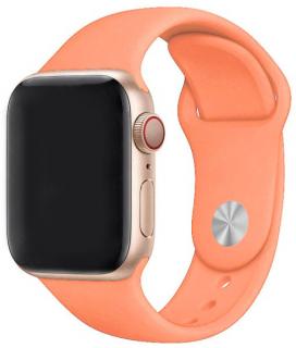 Broskvový silikonový řemínek pro Apple Watch 38, 40 a 41 mm