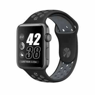 Černošedý silikonový řemínek pro Apple Watch 42, 44 a 45 mm