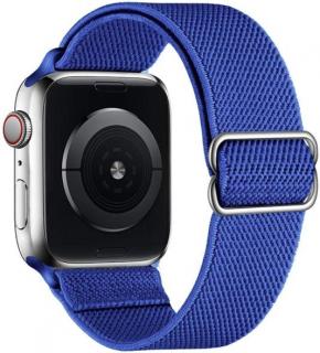 Elastický navlékací řemínek pro Apple Watch 38, 40 a 41 mm s přezkou královsky modrý