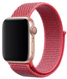 Ibiškový provlékací řemínek na suchý zip pro Apple Watch 38, 40 a 41 mm