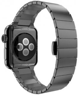 Luxusní článkový řemínek z nerezové oceli pro Apple Watch 38, 40 a 41 mm černý