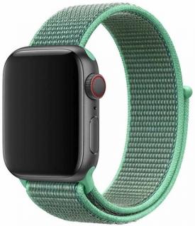 Mátový provlékací řemínek na suchý zip pro Apple Watch 38, 40 a 41 mm