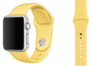 Melounově žlutý silikonový řemínek pro Apple Watch 38, 40 a 41 mm