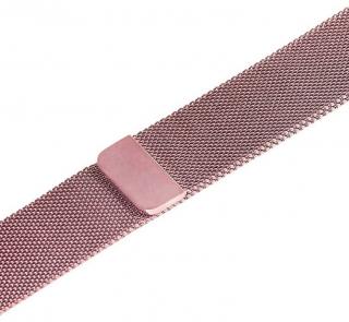 Milánský tah s magnetickým zapínáním pro Apple Watch 42, 44 a 45 mm růžově zlatý