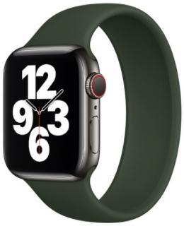 Navlékací silikonový řemínek pro Apple Watch 38, 40 a 41 mm zelený Velikost: L - Obvod zápěstí 180 mm - 195 mm