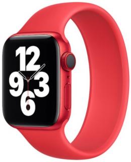 Navlékací silikonový řemínek pro Apple Watch 42, 44 a 45 mm červený Velikost: L - Obvod zápěstí 200 mm - 215 mm