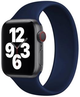 Navlékací silikonový řemínek pro Apple Watch 42, 44 a 45 mm modrý Velikost: L - Obvod zápěstí 200 mm - 215 mm