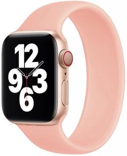 Navlékací silikonový řemínek pro Apple Watch 42, 44 a 45 mm růžový Velikost: L - Obvod zápěstí 200 mm - 215 mm