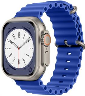 Oceánský silikonový řemínek pro Apple Watch 38, 40 a 41 mm modrý
