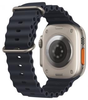Oceánský silikonový řemínek pro Apple Watch 42, 44, 45 a 49 mm půlnoční