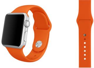 Oranžový silikonový řemínek pro Apple Watch 42, 44 a 45 mm