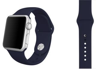 Půlnočně modrý silikonový řemínek pro Apple Watch 38, 40 a 41 mm
