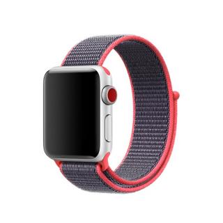 Růžový provlékací řemínek na suchý zip pro Apple Watch 38, 40 a 41 mm