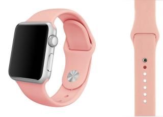 Růžový silikonový řemínek pro Apple Watch 38, 40 a 41 mm
