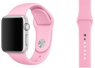 Světle růžový silikonový řemínek pro Apple Watch 38, 40 a 41 mm